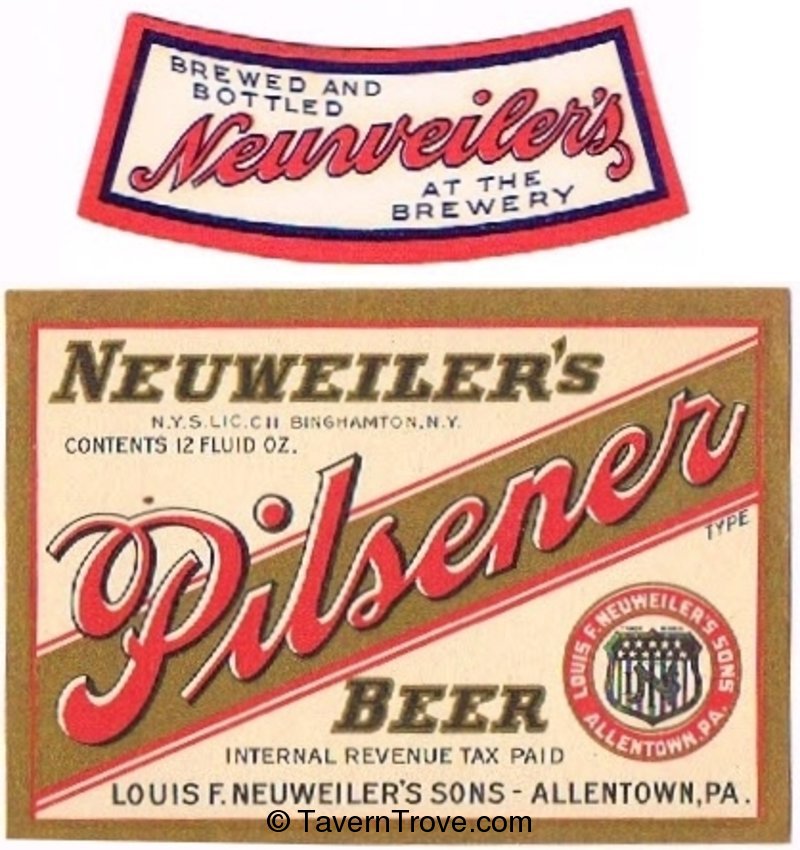Neuweiler's Pilsener Beer