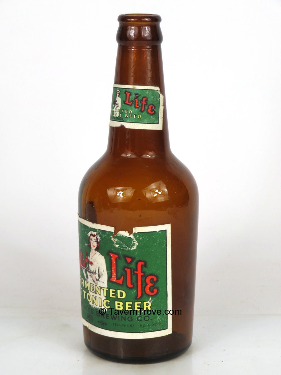 Item 18359 1950 New Life Fermented Malt Tonic Beer Paper Label Bottle