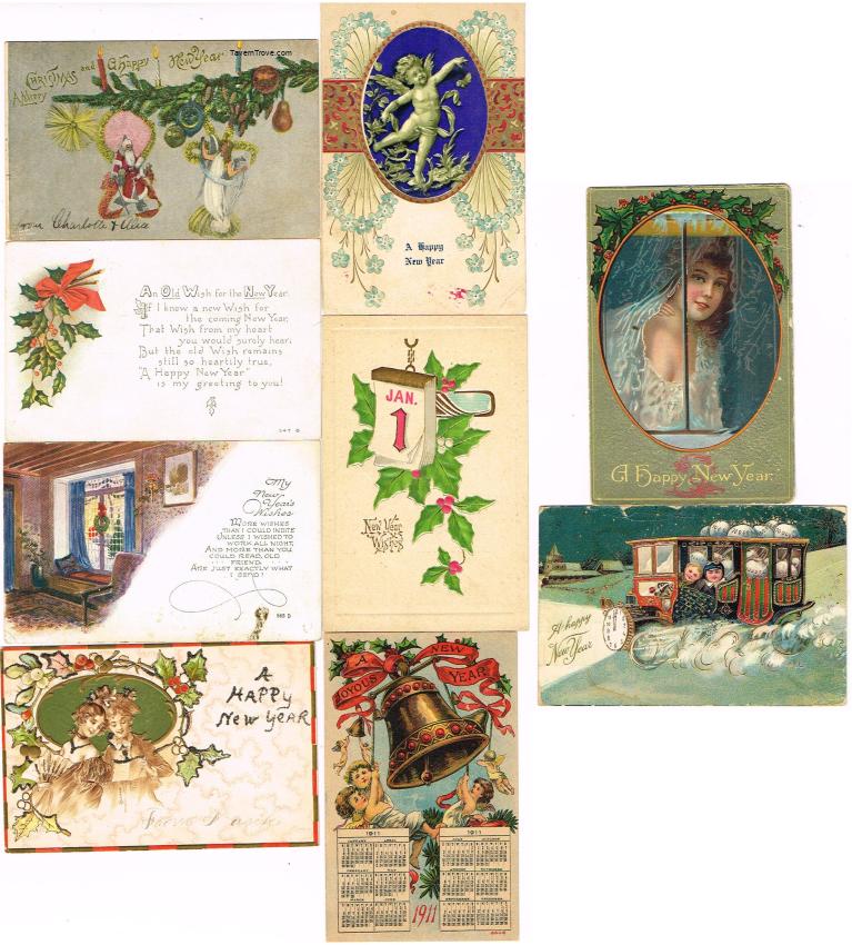 New Years/Christmas Lot of 9