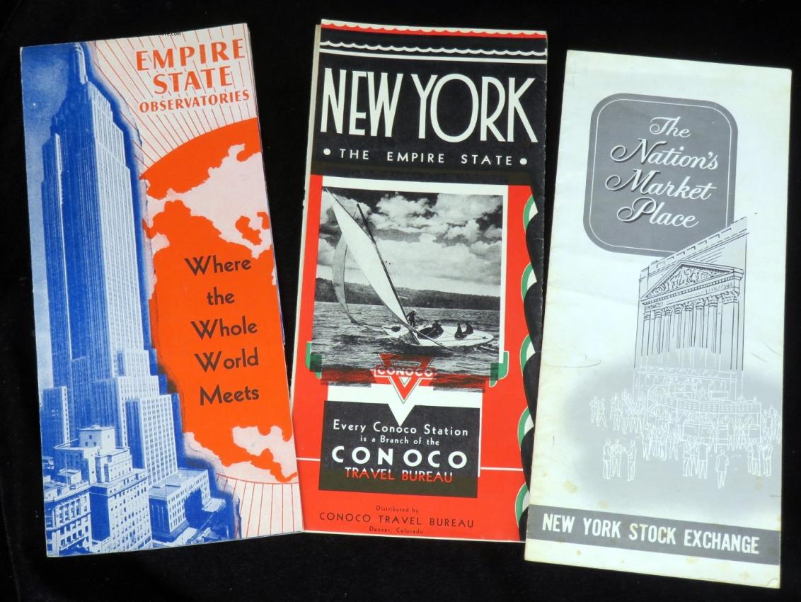New York City Travel Brochures lot of Three