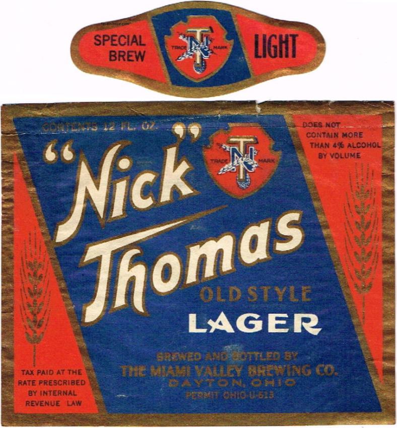 Nick Thomas Old Style Lager Beer
