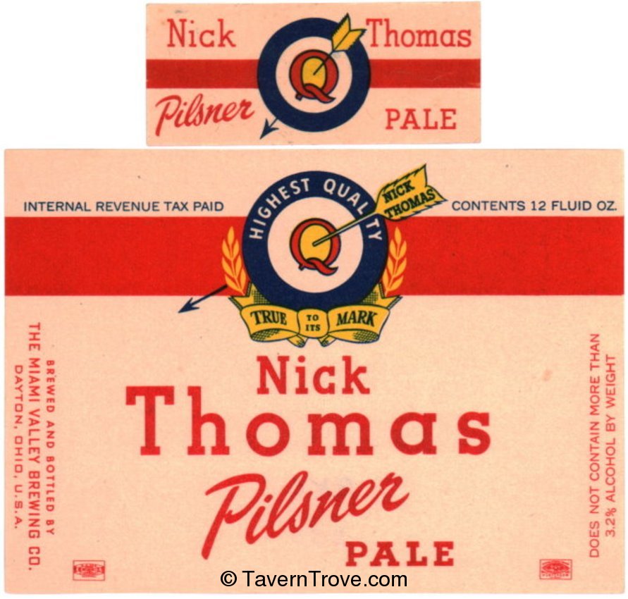 Nick Thomas Pilsner Pale Beer