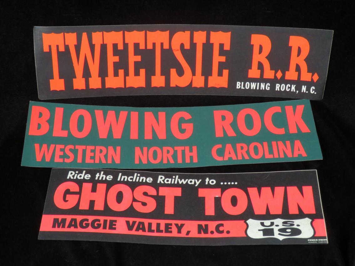 North Carolina Attractions Bumper Stickers Tweetsie Railroad Maggie Valley Ghost Town