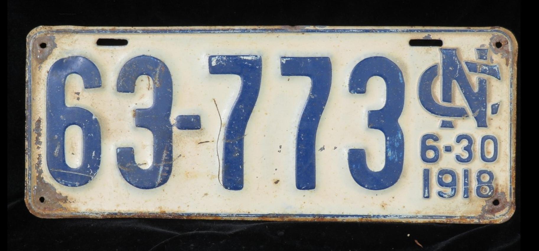 North Carolina NC License Plate 63-773