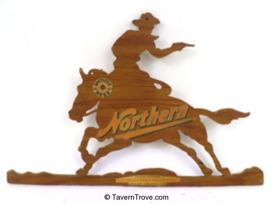 Northern Beer Wooden Cowboy Sign