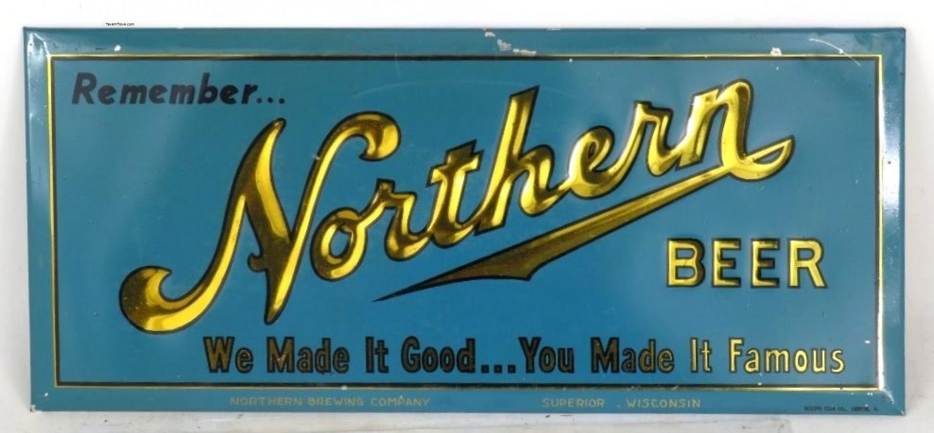 Northern Beer Tin-Over-Cardboard TOC Sign