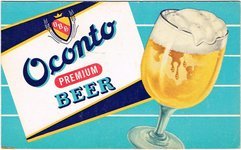 Oconto Premium Beer easel back