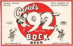 Oertels '92 Bock Beer