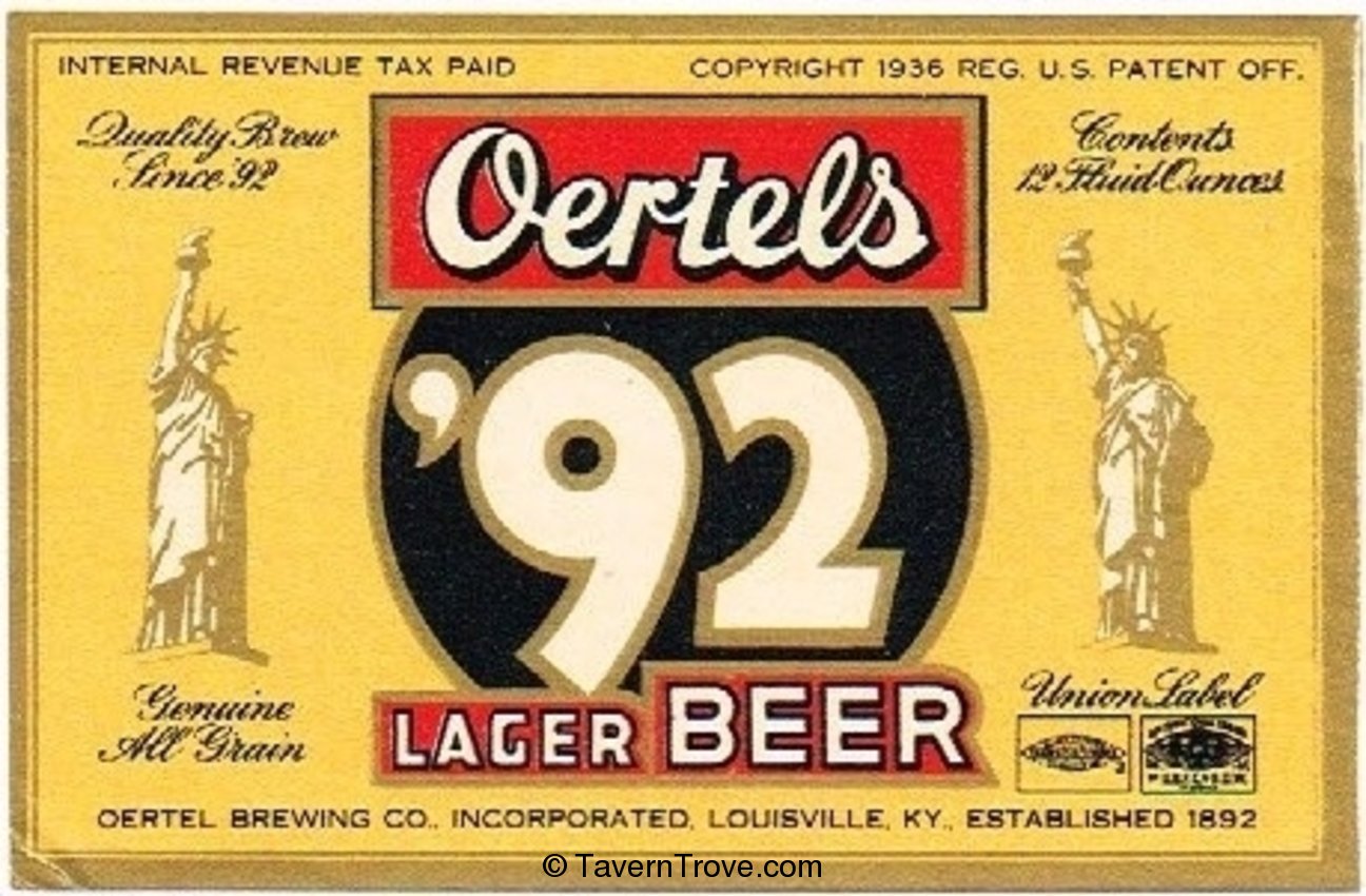 Oertels '92 Lager Beer