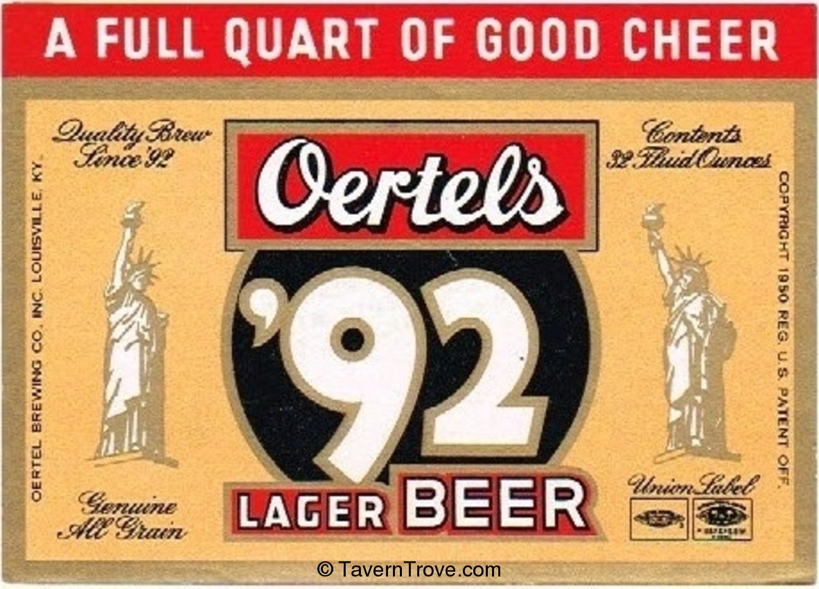 Oertels '92 Lager Beer 