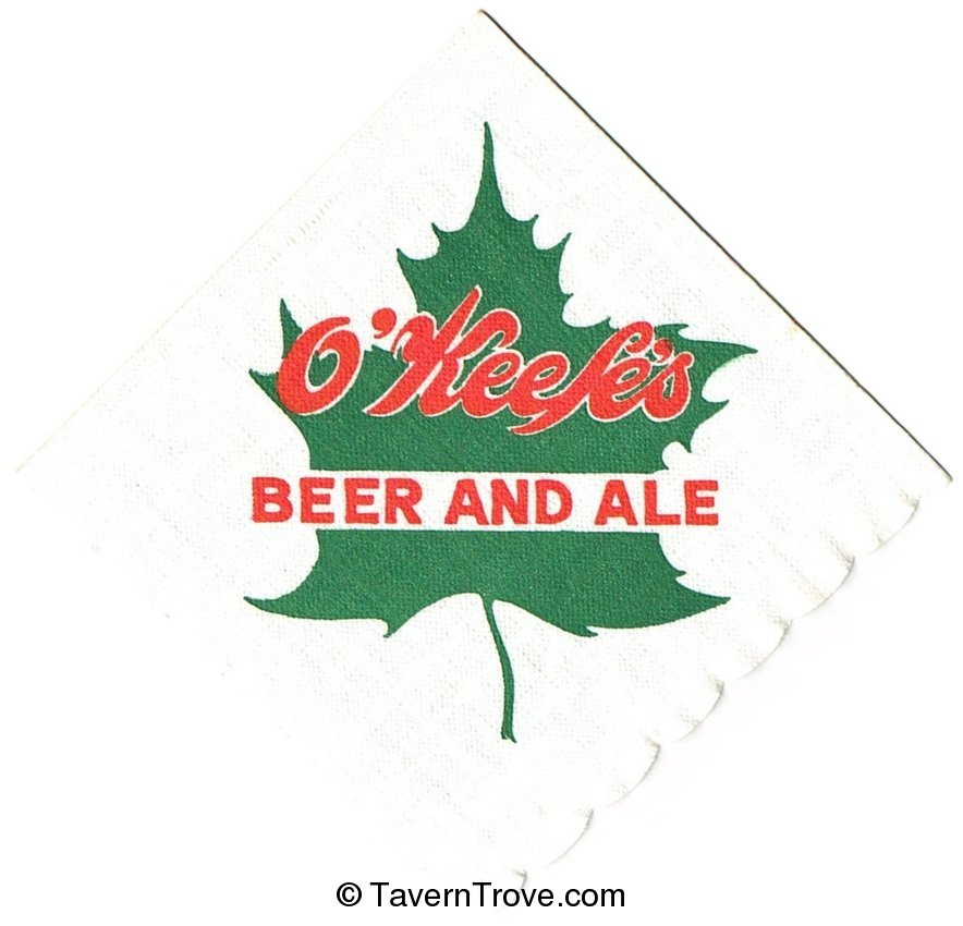 O'Keefe's Beer and Ale Napkin
