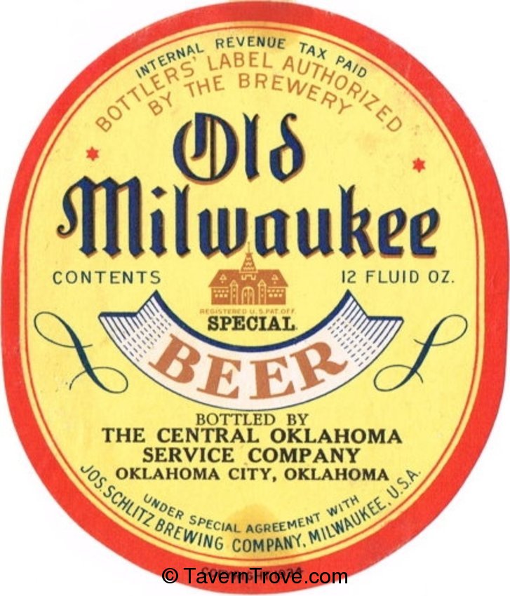 Old Milwaukee Beer (Central Oklahoma Service Co)