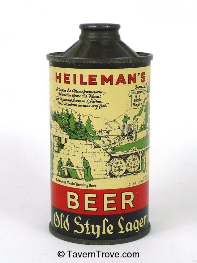 Item 89365 1935 Old Style Lager Beer Cone Top Can 17703