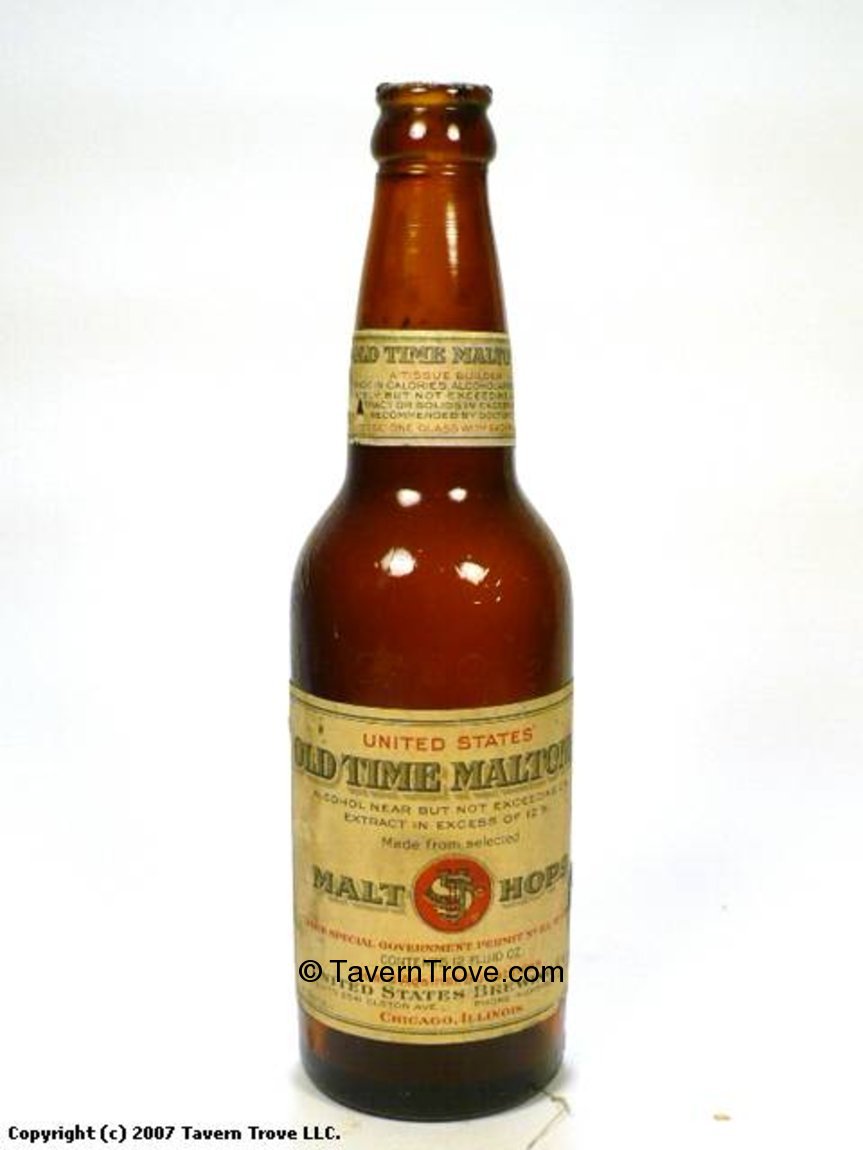 Item 33778 1922 Old Time Malt Tonic Bottle