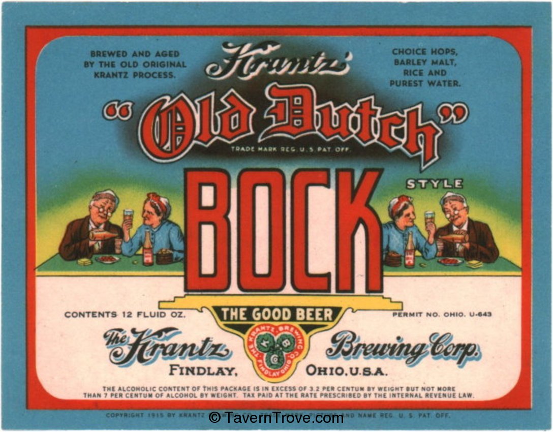 Old Dutch Bock  Beer