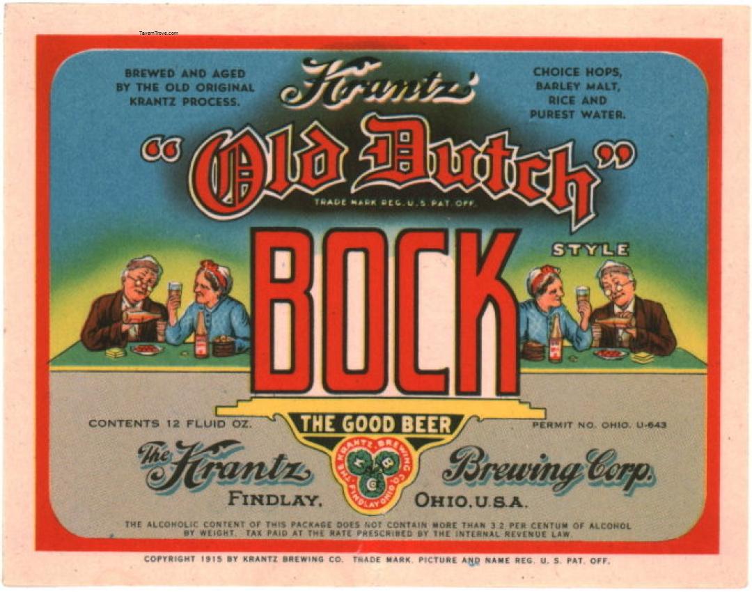 Old Dutch Bock  Beer