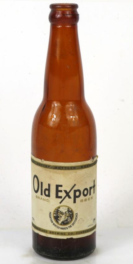 Old Export Beer 12oz Bottle Cumberland Maryland