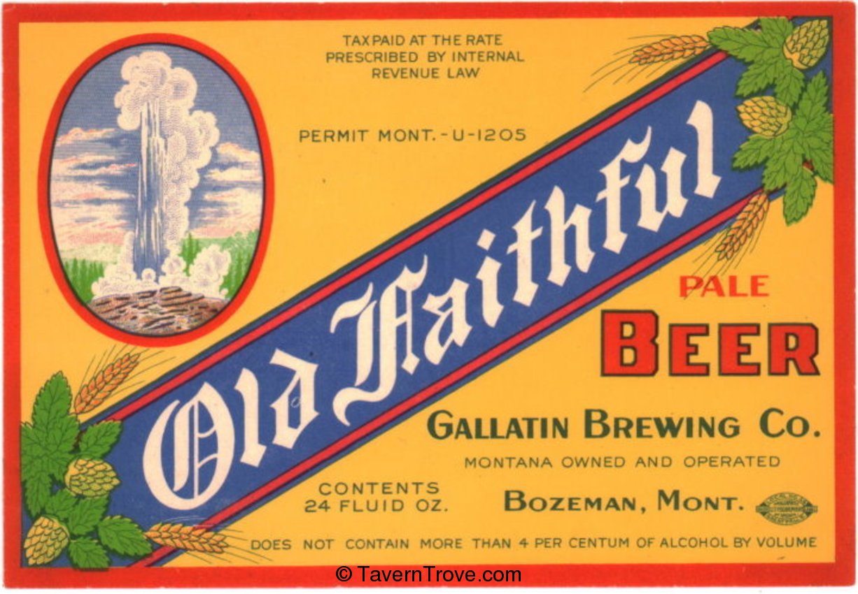 Old Faithful Pale Beer