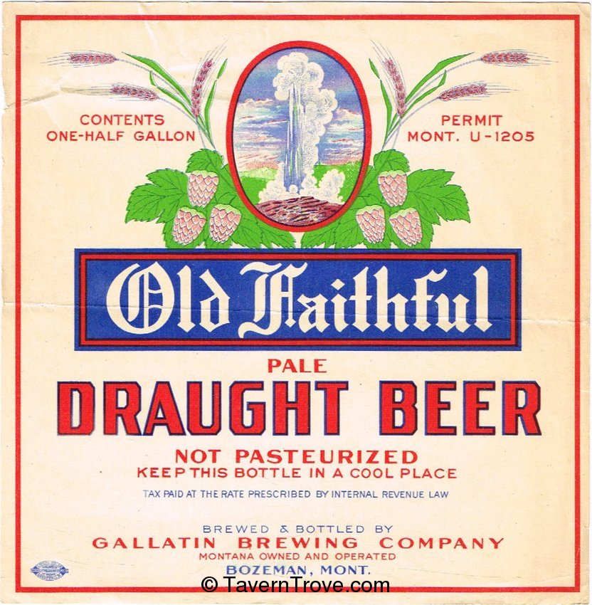 Old Faithful Pale Draught Beer Picnic