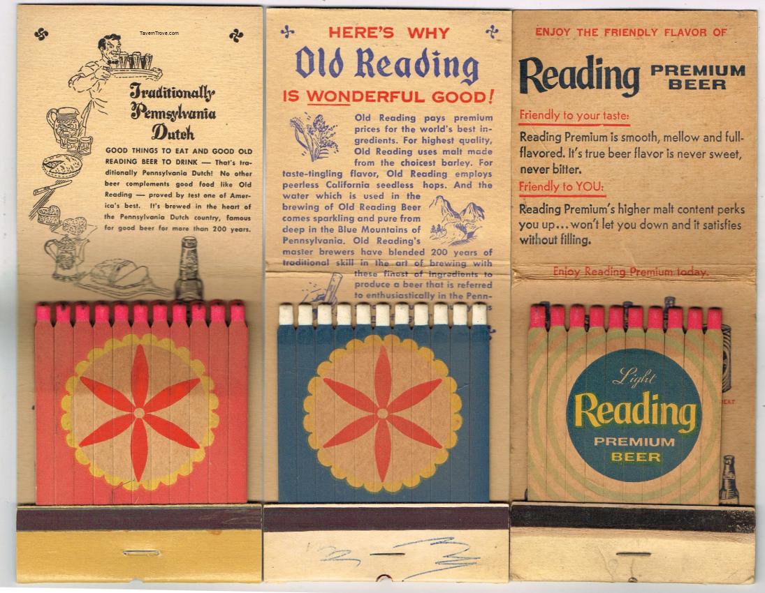 Old Reading Beer Giant Feature Lot of Three