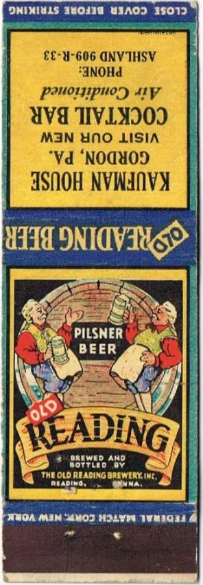 Old Reading Pilsner Beer