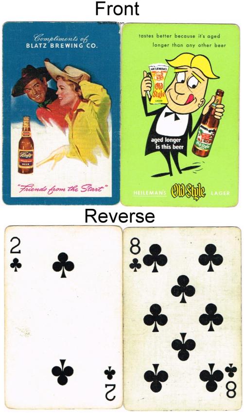 Old Style Lager/Blatz Milwaukee Lot of Two Playing Cards