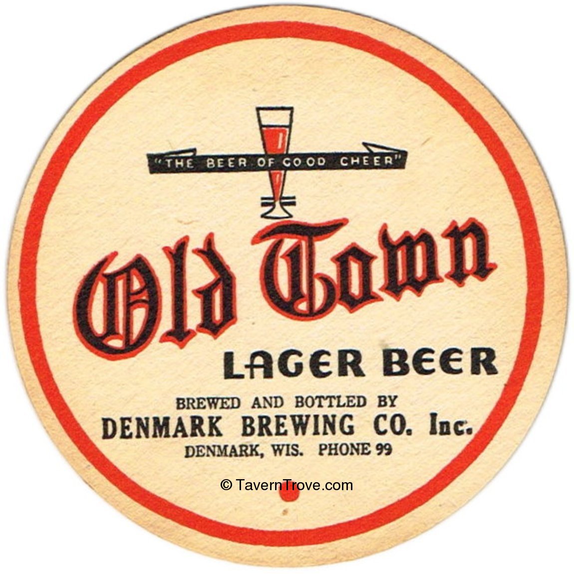 Item 28934 1943 Old Town Lager Beer Coaster WIDEN3