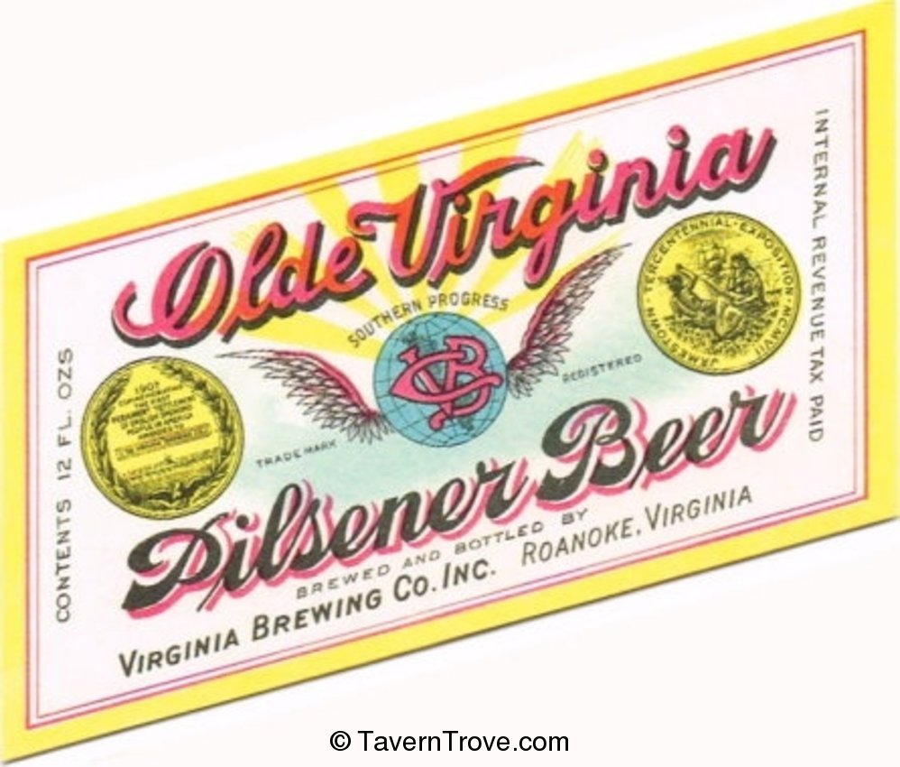 Olde Virginia Pilsener Beer