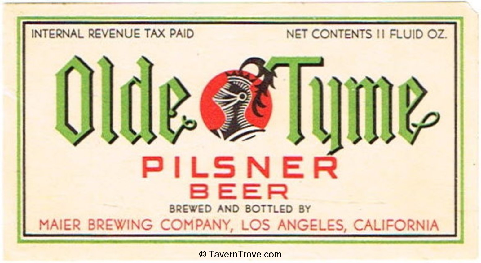 Olde Tyme Pilsner Beer