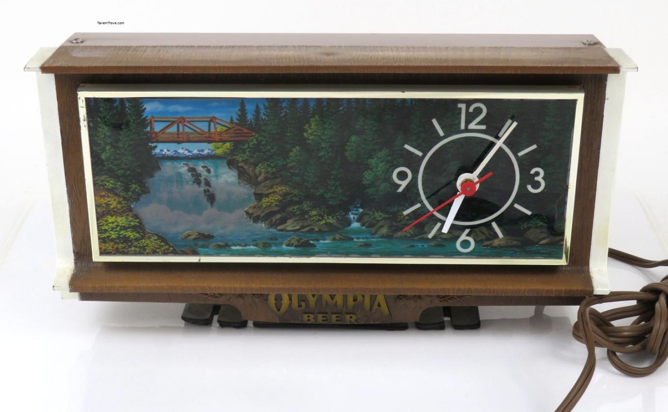 Olympia Beer Moving Waterfall Clock