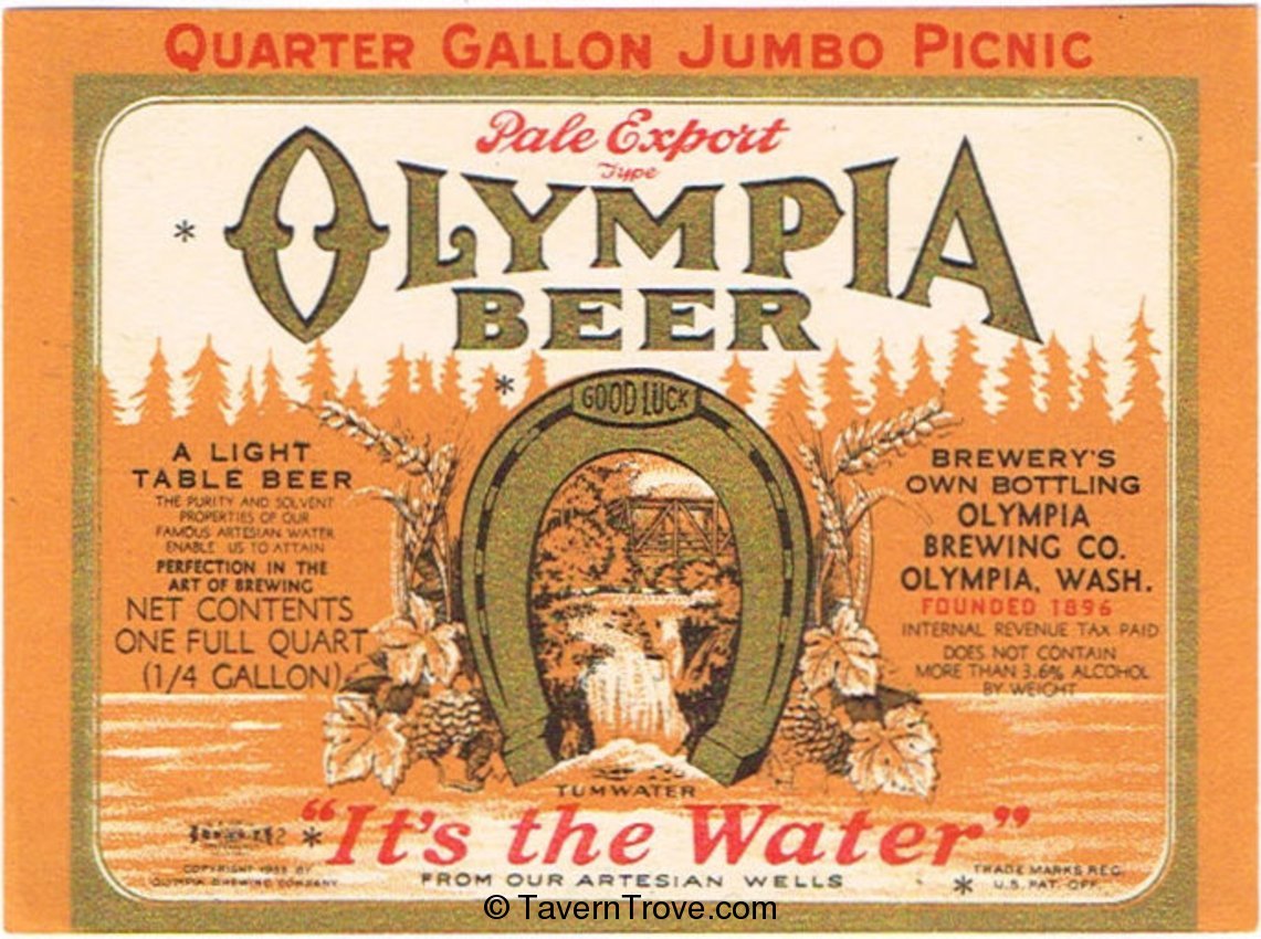 Olympia Pale Export Beer