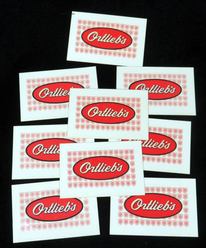 Ortlieb's Beer Decal Tap Handle Overlay lot of NINE