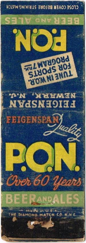 P.O.N. Beer and Ales Dupe