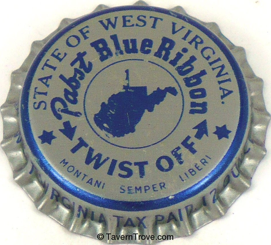 Pabst Blue Ribbon Beer ~WV 12oz tax