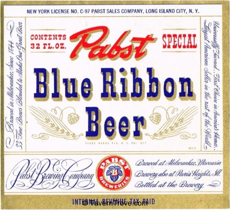 Pabst Blue Ribbon Beer (NYC)