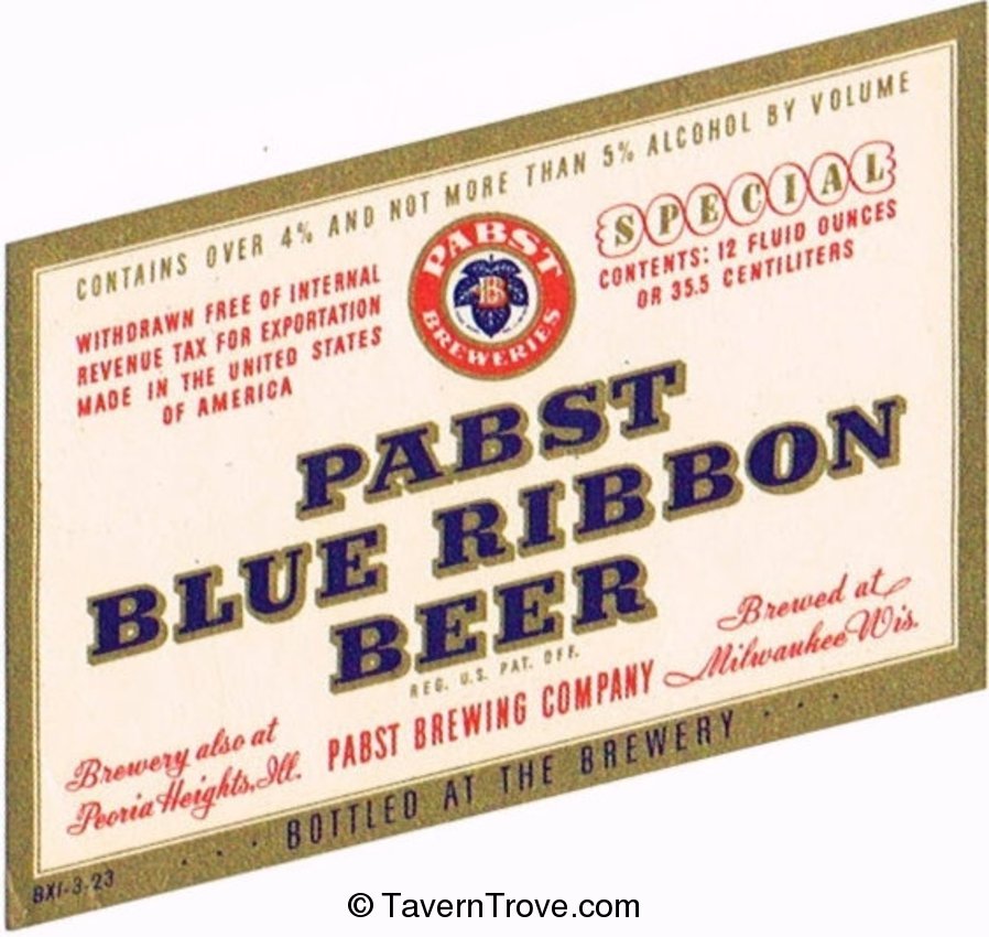 Pabst Blue Ribbon Beer