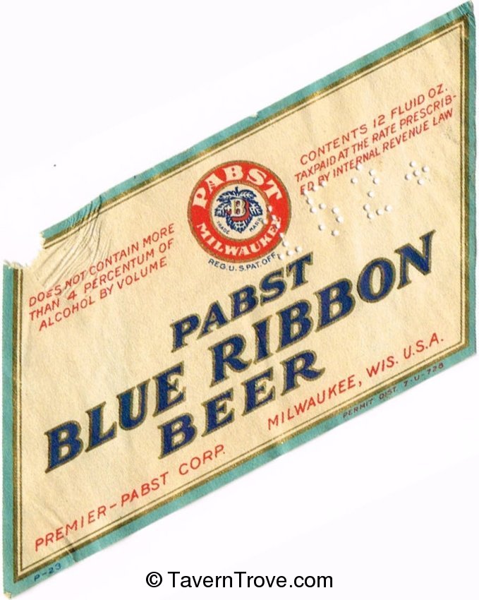 Pabst Blue Ribbon Beer