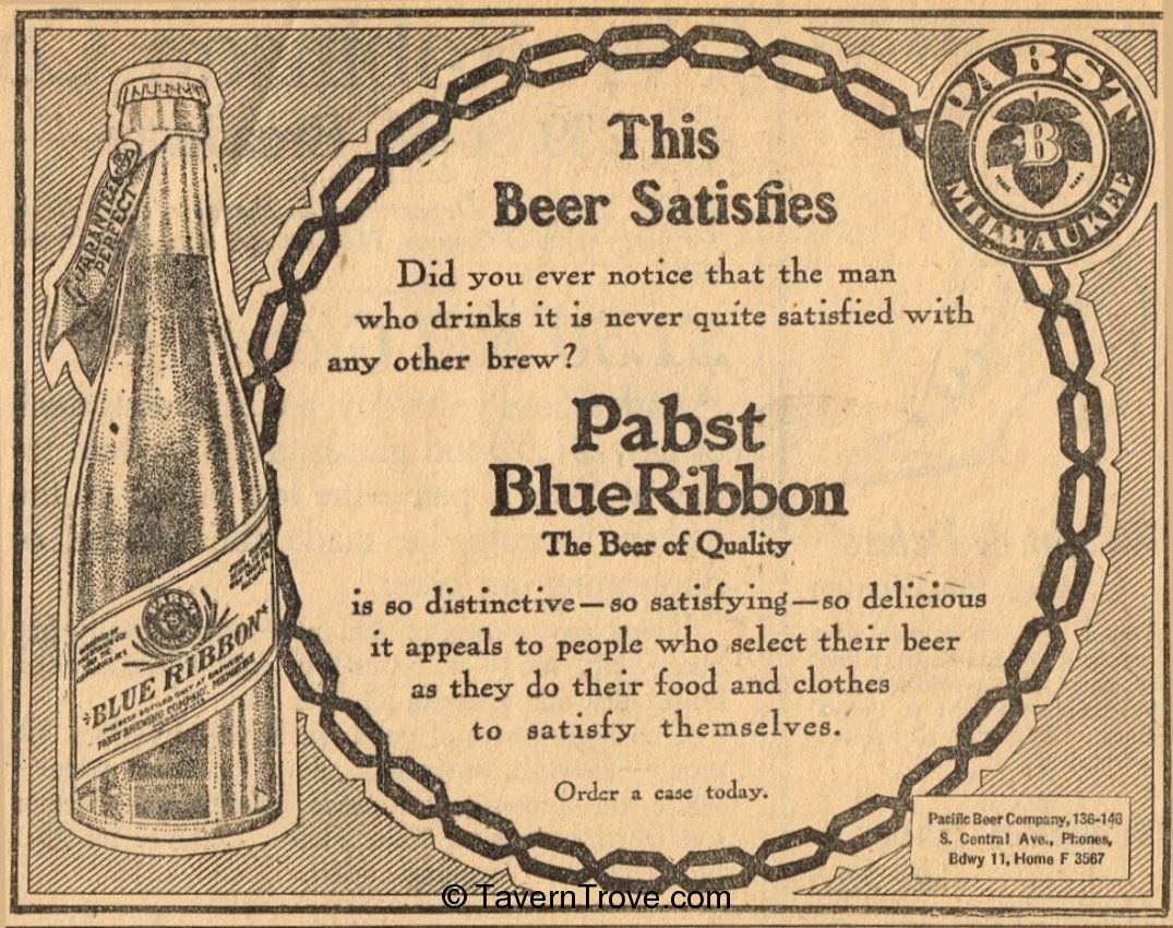 Pabst Blue Ribbon Beer