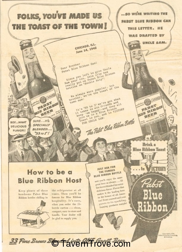 Pabst Blue Ribbon Beer