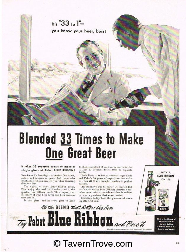 Pabst Blue Ribbon Beer