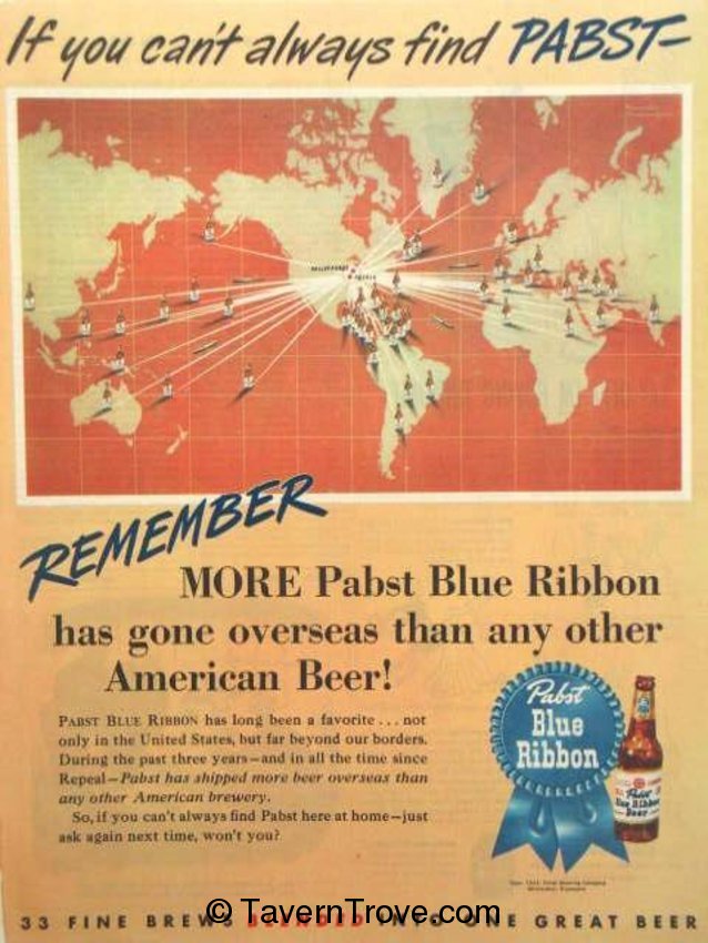 Pabst Blue Ribbon Beer