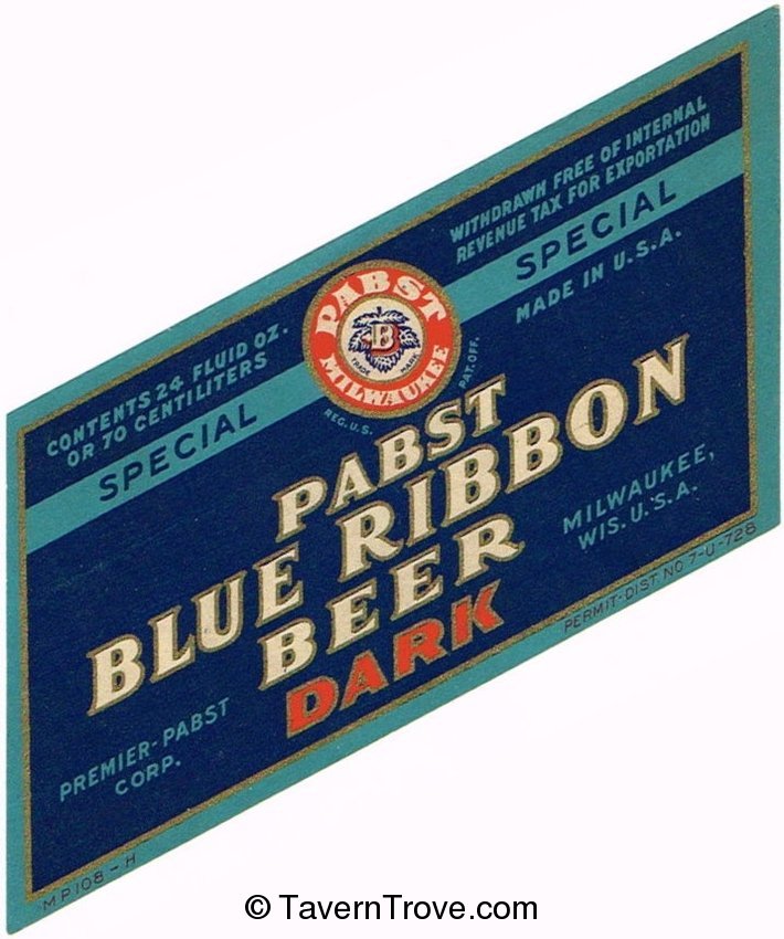 Pabst Blue Ribbon Dark Beer