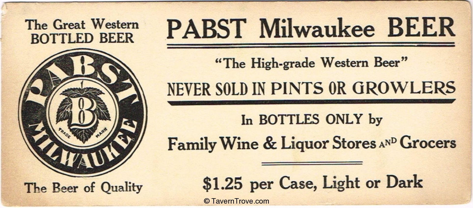 Pabst Milwaukee Beer