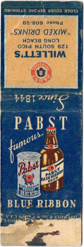 Pabst  Blue Ribbon Beer