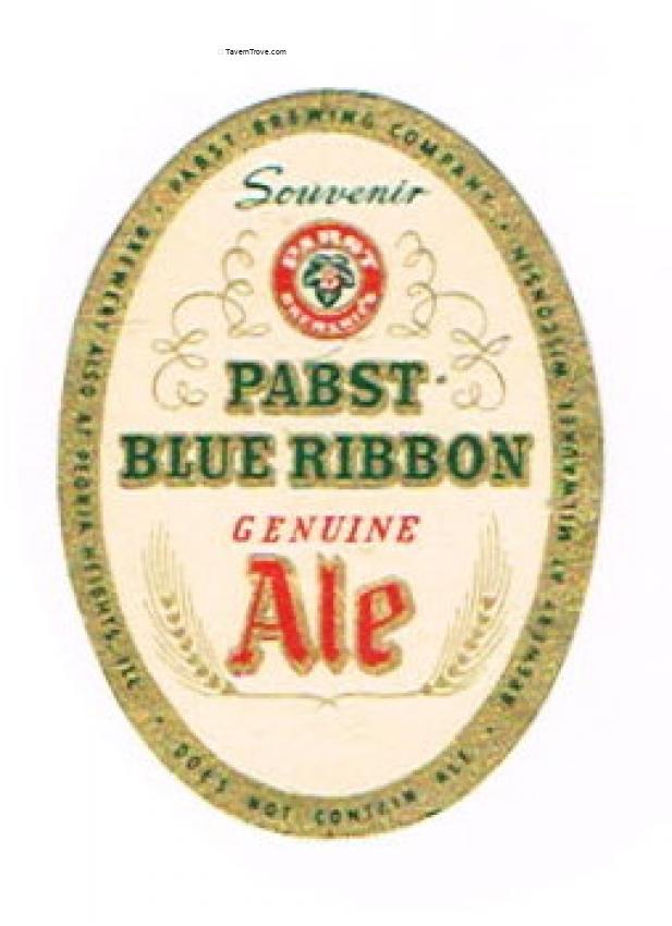 Pabst Blue Ribbon Ale mini bottle label