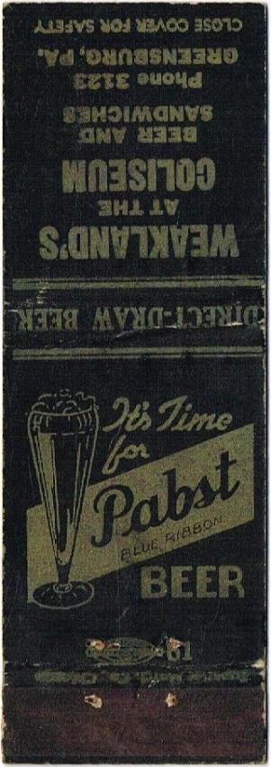 Pabst Blue Ribbon Beer