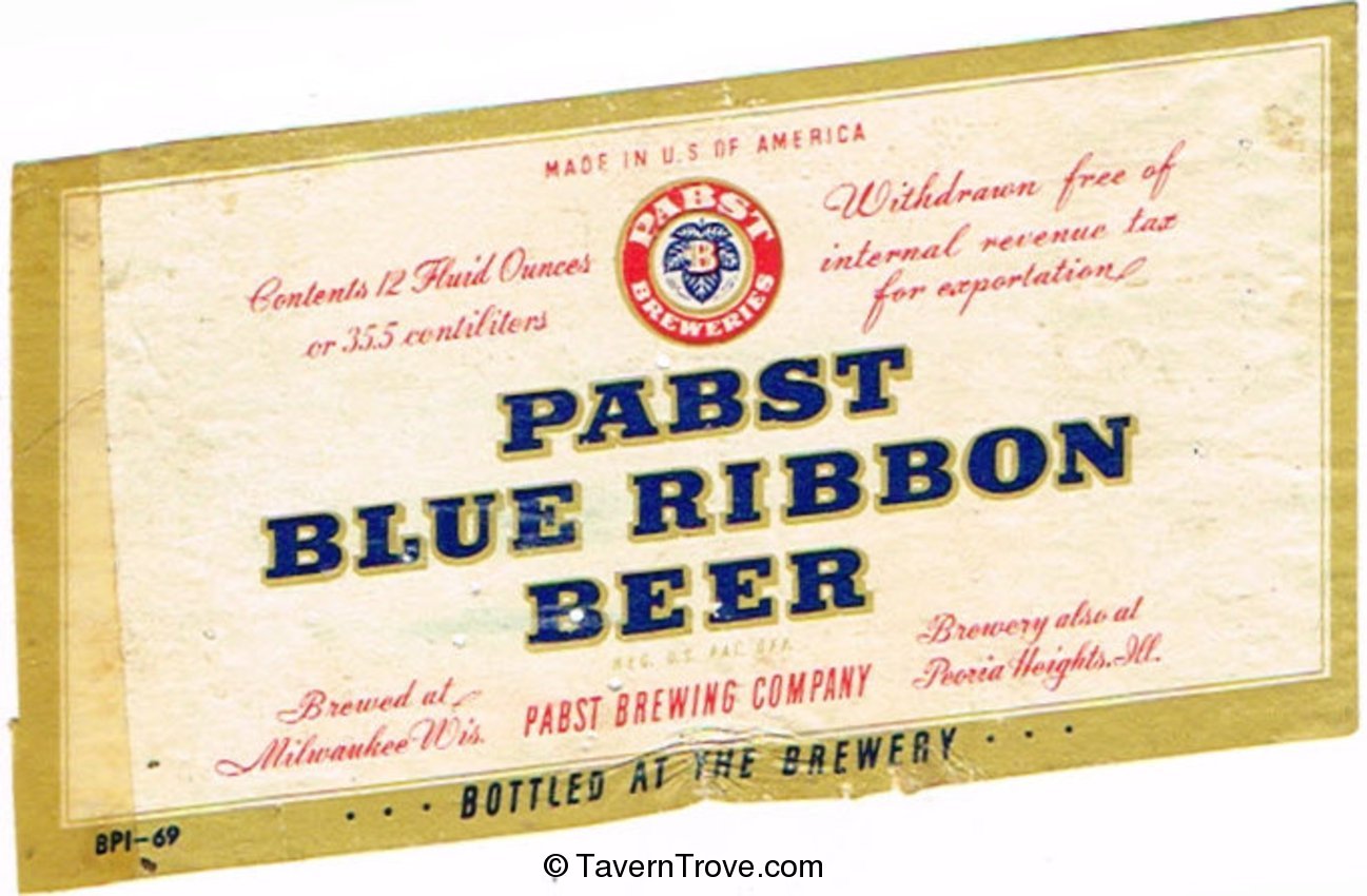 Pabst Blue Ribbon Beer