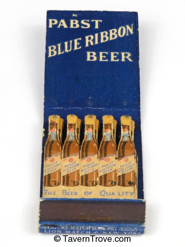 Pabst Blue Ribbon Beer Full Matchbook