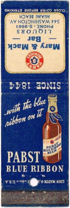 Pabst Blue Ribbon Beer