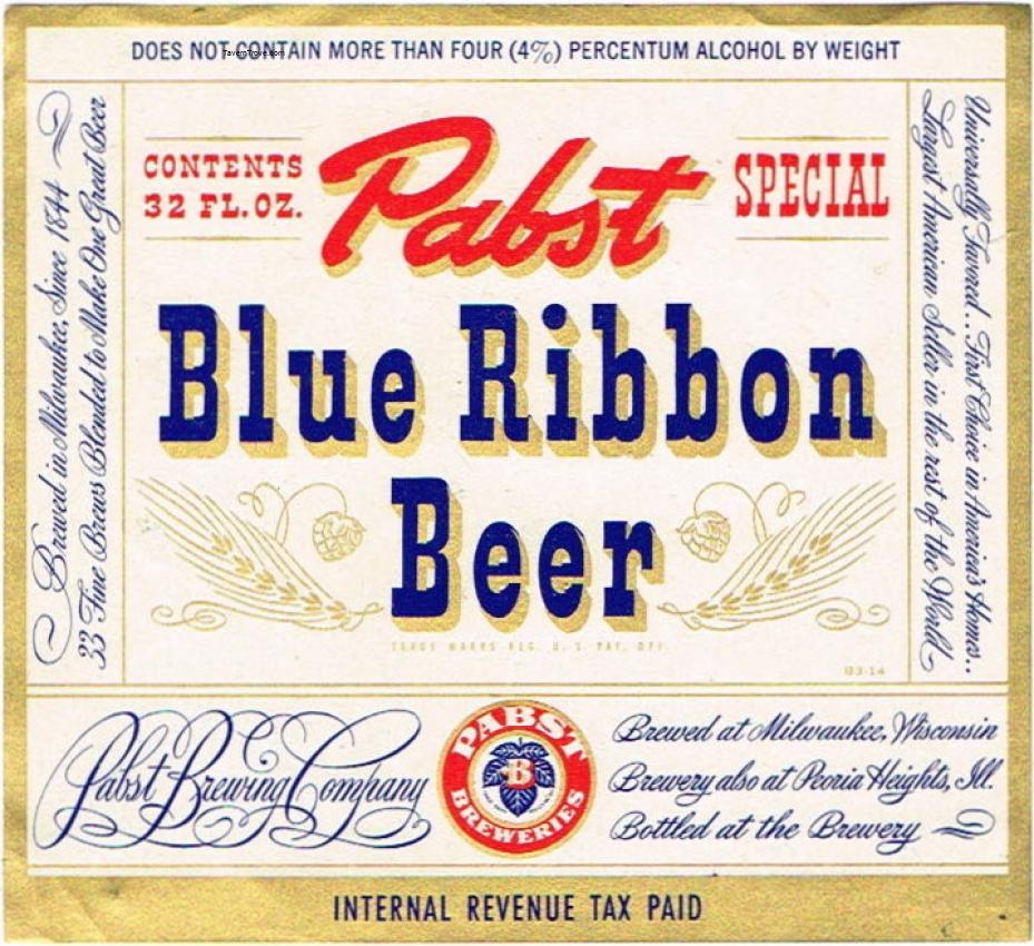 Pabst Blue Ribbon Beer